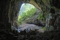 Backdoor of Hang En cave, the world\'s 3rd largest cave Royalty Free Stock Photo